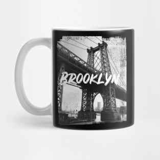 New York Brooklyn Bridge Grunge Mug